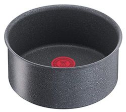 Lagostina Ingenio Mineralis Green Pond gryta Ø 16 cm, 100% återvunnen aluminiumgryta, för gas, ugn och induktion, med bakningsindikator, avtagbart handtag och odeformerbar botten
