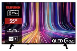 Telefunken QU55TO750S 55 Inch QLED TV/TiVo Smart TV (4K UHD, HDR Dolby Vision, Dolby Atmos, HD+, 6 Months Included, Triple Tuner)