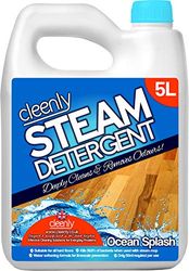 Cleenly Steam Detergent for Steam Mops (5 litres) - Ocean Splash - Suitable for All Hard Floors - Great for Homes with Pets, clear