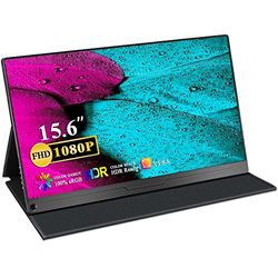 Draagbare Monitor 15.6 Inch, UPERFECT Gaming Monitor Full HD 1920 x 1080 Scherm IPS USB C Monitor met HDMI/Type-C Aansluiting voor Raspberry Pi, Xbox, PS4 etc., inclusief Beschermhoes