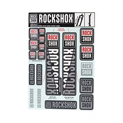 ROCKSHOX Spare Front Suspension Decal Kit de 35 mm White My18 Pike/Lyrik/Yari/Domain/Revelation(2018+) Serviço e peça de substituição, unissexo para adultos, preto, 35 mm