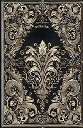 GG Vintage Black Journal Retro Notebook with Orange Ornate Design | A5 | for women and men
