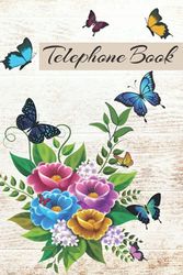 Telephone Book: telephone book small . Telephone Directory Book . Alphabetical Organizer Journal Notebook for contact . A5 size
