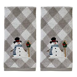 SKL HOME by Saturday Knight Ltd. Snowman & Birdhouse Hand Towel Set, Gray