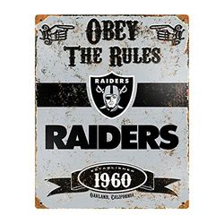 Party Animal NFL reliëf metaal Vintage Oakland Raiders teken