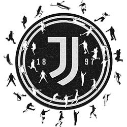 Iconic Puzzles, Juventus Logo, Prodotto ufficiale, Puzzle di Legno per Adulti e Bambini, Legno 100% Sostenibile, Taglia L 500 Pezzi