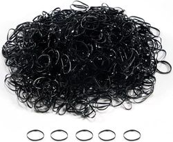 Pack of 1500 Mini Small Hair Bobbles Rubber Bands Elastic Scrunchies for Women Girls Men (Black)