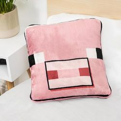 Minecraft - Coperta con cuscino a forma di maiale, multicolore, taglia unica
