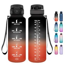 Grsta Drinkfles, drinkfles 1,5 liter, drinkfles met rietje, BPA-vrij, sportfles, lekvrij, waterfles voor fitness, fiets, gym, camping en school
