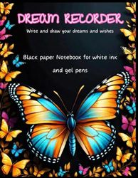 Dream Recorder: Black Paper Notebook