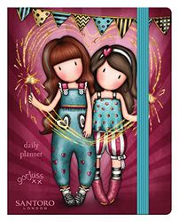 SANTORO-Agenda Diaria con Elastico Gorjuss Fairground Fireworks 11,5X14,5X2Cm, Multicolor (975GJ09)