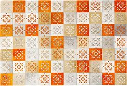 Kare tapijt Ornaments 240x170cm oranje