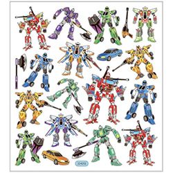 Transformers stickervel 15 x 16,5 cm ca. 19 stuks