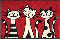 Wash&Dry Three Cats capa, poliamida, multicolor, 50 x 75 cm