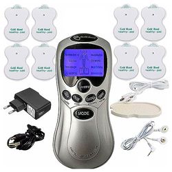 DAM EMS OT-208 draagbare spierstimulator, 2 kanalen, compact formaat, oplaadbare batterij. 7 x 2 x 15 cm, kleur: zilver