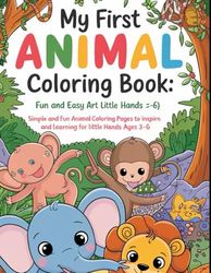 Wild Wonders: Animal Adventures in Color: A Fun and Easy Coloring Activity Book for Kids Ages 3-6