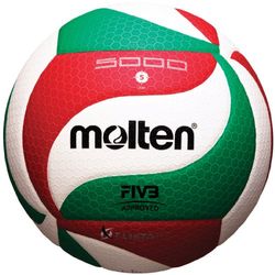 Molten V5M5000 NCAA Flistatech voleibol para homem (vermelho/verde/branco, oficial)