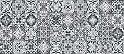 Vilber, Moquette in Vinile, Piastrelle, corridoio, Cucina, casa. Nero/Grigio. Misure Differenti. Misura: 78x180 cm. Evora 05.