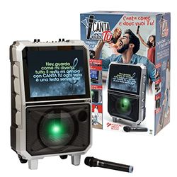 Giochi Preziosi, CTC06000, Canta tu karaoke, Sistema de audio y vídeo portátil para llevar a cualquier lugar la diversión, se incluye un micrófono inalámbrico, adecuado de 8 a 99 años