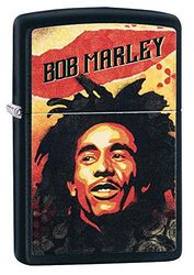 Zippo - Bob Marley®- Kleurenafbeelding, Zwart Mat - Winddichte aansteker, navulbaar, in geschenkdoos