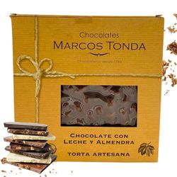 Chocolates Marcos Tonda – Turron De Chocolate Con Leche Y Con Almendras | Chocolate Con Leche 250g | Chocolate Con Almendras | Chocolates Originales Para Regalar