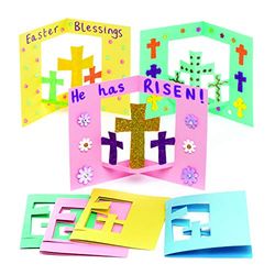Baker Ross Cartes pop-up croix (Lot de 8) - Loisirs créatifs de Pques pour enfants