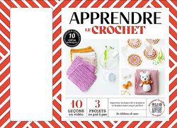 Apprendre le crochet: Coffret avec 1 livret, 1 crochet, 4 pelotes et 12 anneaux marqueurs