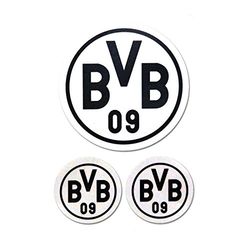Borussia Dortmund klistermärke i svart 3 stycken, folie, 9 x 9 x 1 cm, 3-enheter 67140901
