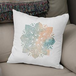 Bonamaison, Housse de Coussin Décorative - 50% Coton 50% Polyester - Fermeture éclair cachée, Dimensions: 43x43 Cm - Conçu et fabriqué en Turquie