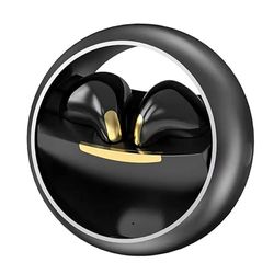 PRENDELUZ Zwarte hoofdtelefoon, draadloos, cirkelvormig, draaibaar, Bluetooth-hoofdtelefoon