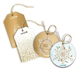 UNICEF - Pack de 16 Etiquetas de Regalo, Gold