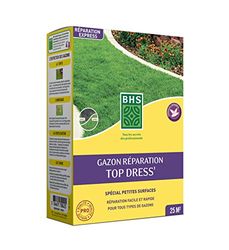 BHS GRE500 GRE500-Top per la Riparazione del Prato, 500 g, o 20 m2, Semi Rivestiti, per Una Migliore aderenza al Pavimento, Plastica