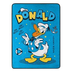 Northwest Disney's Donald Duck Micro Raschel Manta de 46 x 60 Pulgadas, Lucky Duck