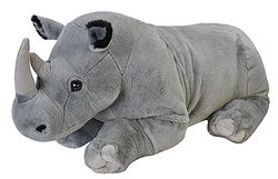 Wild Republic 19330 Jumbo pluche neushoorn rhinozeros, groot knuffeldier, pluche dier, cuddlekins, 76 cm