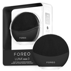 Foreo Luna Mini 3 Gezichtsreinigingsborstel | Reisaccessoires | Gezicht Massager Elektrisch, Ultra-Hygiënische Siliconen | Eenvoudige Gezichtswasbeurt | Elektrische Gezichtsreiniger | App-aangesloten | Middernacht