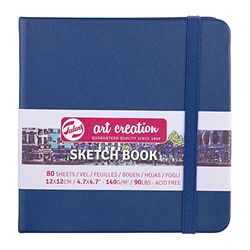 Talens Art Creation - Cuaderno de bocetos (80 hojas, 12 x 12 cm), color azul marino