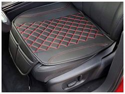 Housses de siège sur Mesure pour sièges de Voiture compatibles avec VW T5 Caravelle 2003 conducteur et Passager Housses de siège FB : OT402 (Noir/Coutures Rouges)