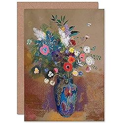 Fine Art Prints Flowers Odilon Redon Greeting Card With Envelope Inside Premium Quality