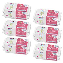 HiPP Baby - Salviettine Delicate per Neonati, Soffici e Extra Morbide, Pelli Normali, 6 Confezioni con 2 Pacchi da 56 Salviettine