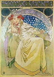 Lumartos, Vintage Poster Alphonse Mucha Princezna Hyacinta 1911, Print only, A3