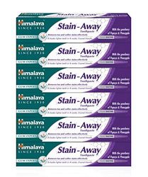 Himalaya Herbals Enamel Friendly Stain-Away Toothpaste | Protects Enamel, Removes Tea,Coffee Stains and Plague | Fights Germs, Multi-Action Toothpaste - 75ml (Pack of 6)