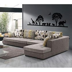 Tatoutex Stickers Savane Africaine - Jaune, L 187cm x H 60cm