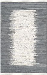 Safavieh Saltillo Alfombra de Tejido Plano, Color Marfil/Gris, 152 x 243 cm