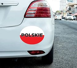 2 x Polskie Auto Stickers Polen Vlag Ovaal Zelfklevend Vinyl Auto, Van, Vrachtwagen