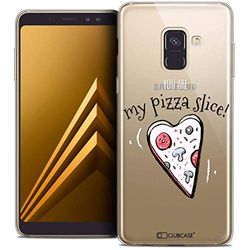 Caseink fodral för Samsung Galaxy A8+ (2018) A730 (6.0) fodral [kristallgel HD mönster kollektion kärlek alla hjärtans dag design min pizza slice - mjuk - ultratunn - tryckt i Frankrike]