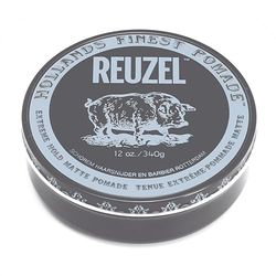 Reuzel Extreme Hold Matte Pomade - Men's Concentrated Wax Formula With Natural And Organic Hold - A Vegan Defining And Thickening Product That's Easy To Apply And Remove - Original Fragrance - 12 Oz
