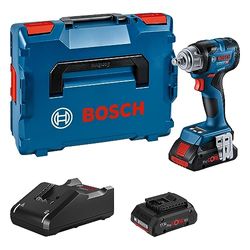 Bosch Professional 18V System atornillador de impacto a batería GDS 18V-330 HC(par apriete 330 Nm y par arranque 560 Nm,2 bat ProCORE de 4,0Ah, cargador,1 módulo Bluetooth,L-BOXX)