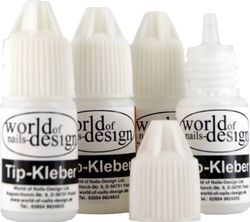 World of Nails-Design professionnel colle, colle pour ongles de sauna (4 x 3 g)