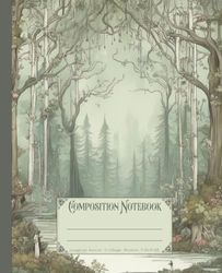 Composition Notebook. Magical forest: Vintage woodland fantasy landscape theme.