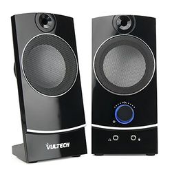 Vultech SP-330 3W Negro altavoz - Altavoces (De 2 vías, Alámbrico, 3,5 mm, 3 W, 160 - 20000 Hz, Negro)